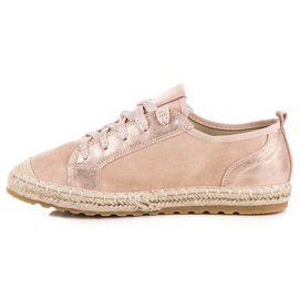 Seastar Espadrilles en daim à lacets rose 4