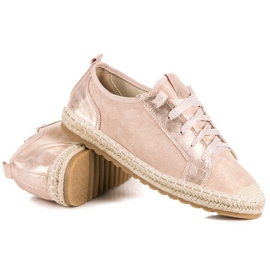 Seastar Espadrilles en daim à lacets rose 5