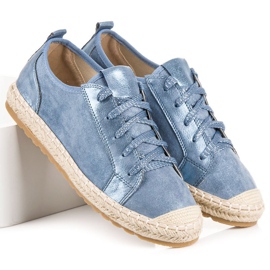 Seastar Espadrilles en daim à lacets bleu 4