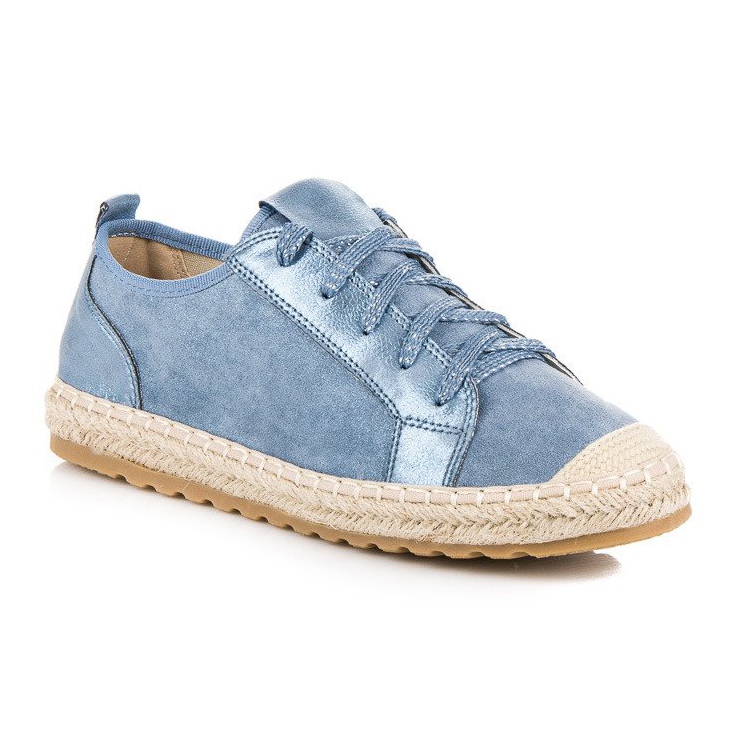 Seastar Espadrilles en daim à lacets bleu 1