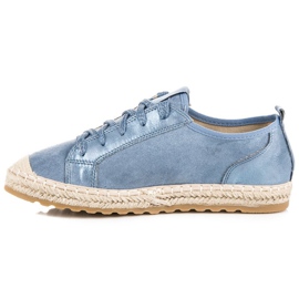 Seastar Espadrilles en daim à lacets bleu 2