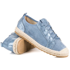 Seastar Espadrilles en daim à lacets bleu 3
