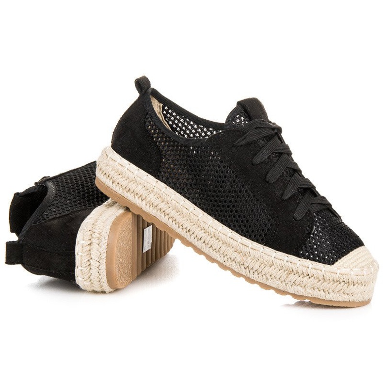 Seastar Espadrilles Ajourées Sur La Reliure le noir 1