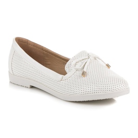 Vices de mocassins ajourés blanche 1