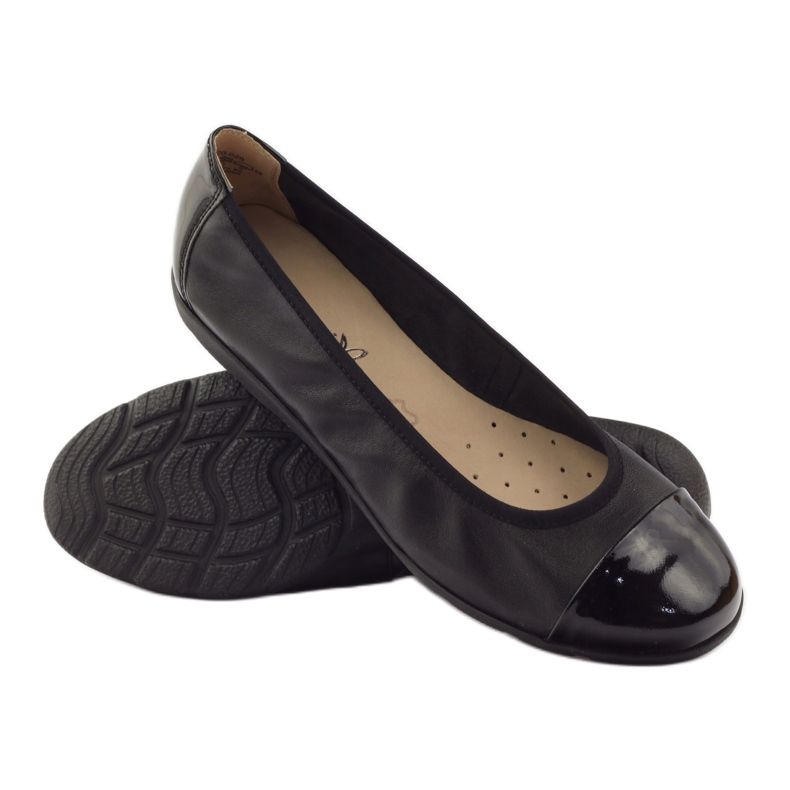 Caprice Ballerinas pour femmes confortables 9-22152-28 noir avec onair le noir 3