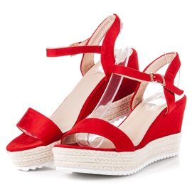 Seastar Sandales espadrilles compensées rouge 1