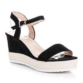 Seastar Sandales espadrilles compensées le noir 2
