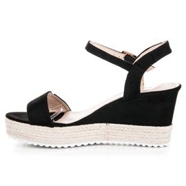 Seastar Sandales espadrilles compensées le noir 3