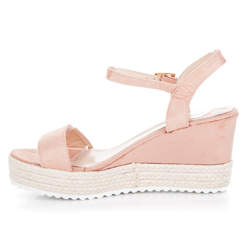 Seastar Sandales espadrilles compensées rose 1