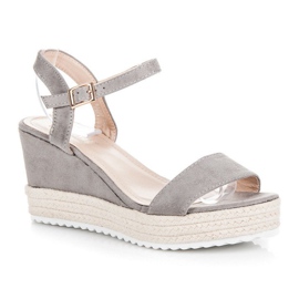 Seastar Sandales espadrilles compensées gris 1