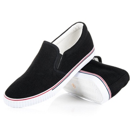 Hasby Slipons en tissu noir 2