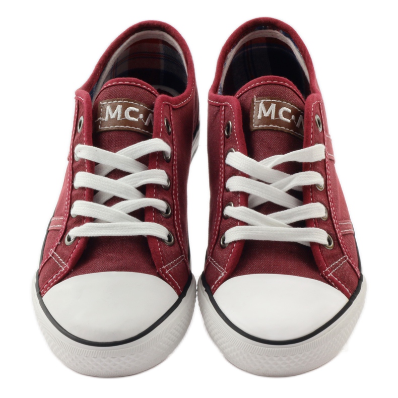 Demi-baskets Mcarthur 01-BG bordeaux multicolore brun blanche 5