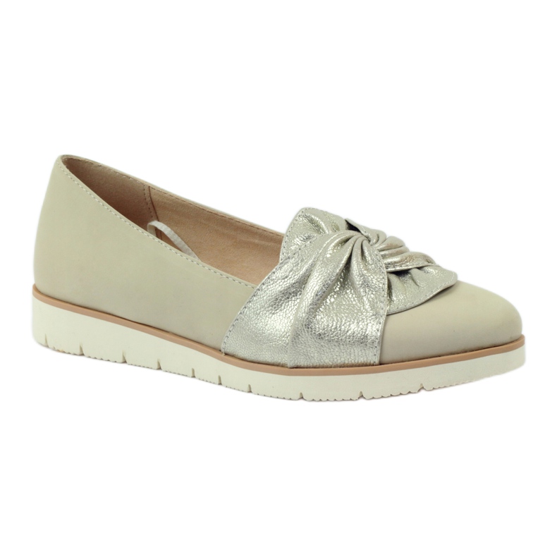 Caprice escarpins chaussures basses chaussures femme 24607 beige doré 1