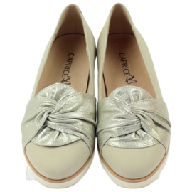 Caprice escarpins chaussures basses chaussures femme 24607 beige d'or 4