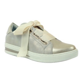 Creepers semelle intérieure cuir Filippo shoes gris doré 1