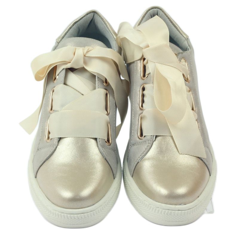 Creepers semelle intérieure cuir Filippo shoes gris doré 4
