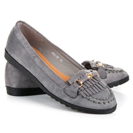 Mocassins gris femme 2