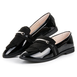 Ideal Shoes Mocassins laqués noirs 2