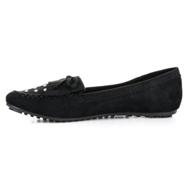 Mocassins en daim élégants le noir 1