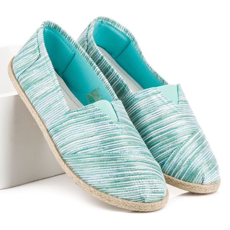 Espadrilles côtelées vert 2