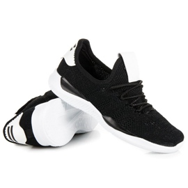 Chaussures de sport à enfiler noires 1