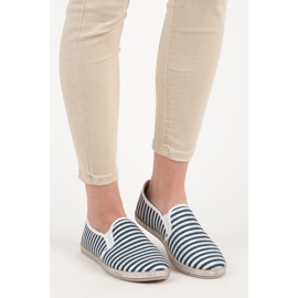 Muto Espadrilles à enfiler à rayures bleu 6