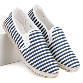Muto Espadrilles à enfiler à rayures bleu 5