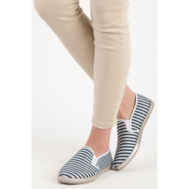 Muto Espadrilles à enfiler à rayures bleu 1