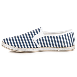 Muto Espadrilles à enfiler à rayures bleu 3
