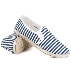 Muto Espadrilles à enfiler à rayures bleu 4