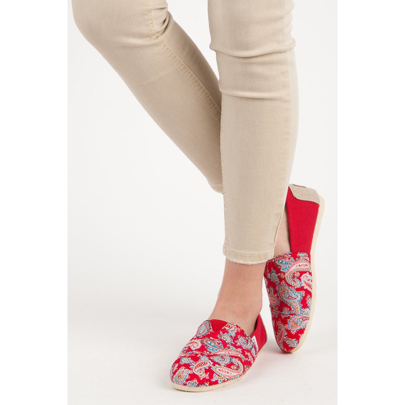 L. Day Espadrilles Avec Motif Ethnique rouge 1