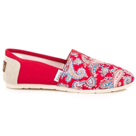 L. Day Espadrilles Avec Motif Ethnique rouge 3