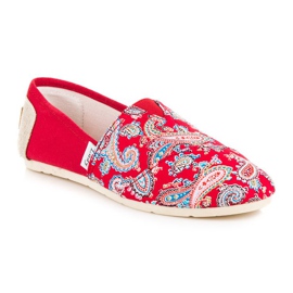 L. Day Espadrilles Avec Motif Ethnique rouge 4