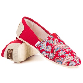 L. Day Espadrilles Avec Motif Ethnique rouge 6