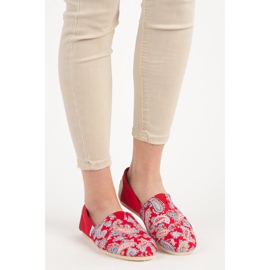 L. Day Espadrilles Avec Motif Ethnique rouge 7