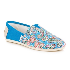 L. Day Espadrilles Avec Motif Ethnique bleu 3