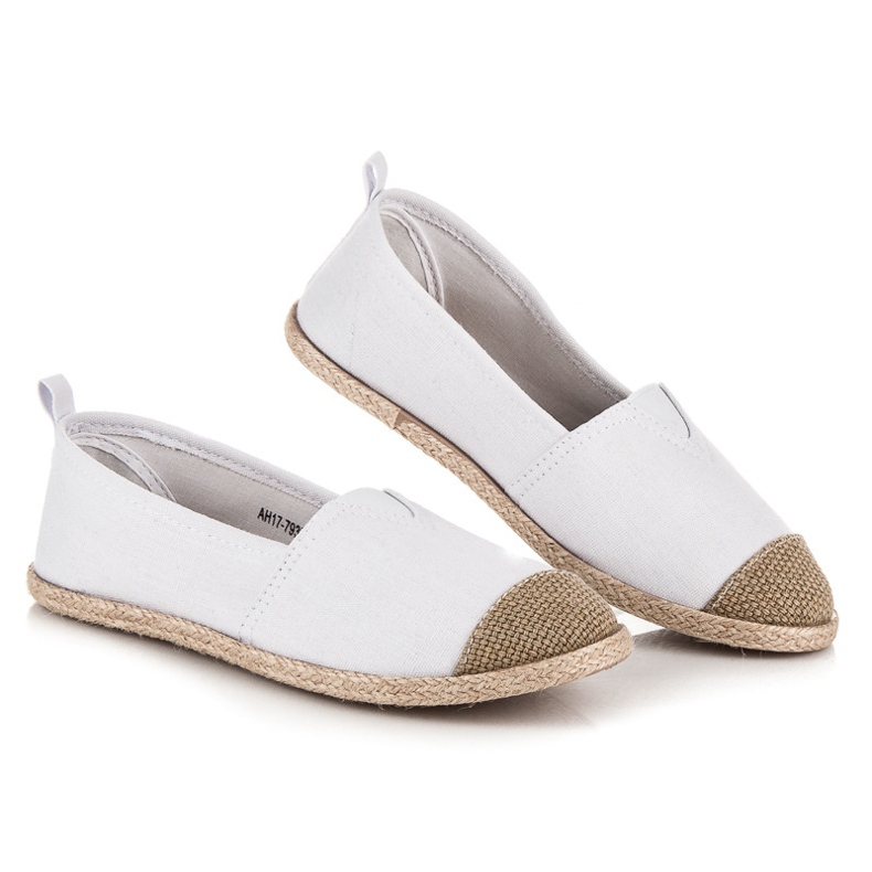 Mckeylor Espadrilles ballerines blanc brun 1