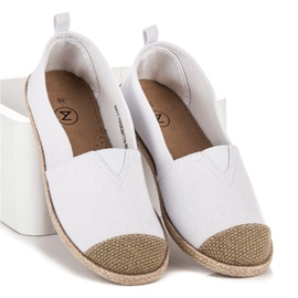 Mckeylor Espadrilles ballerines blanche brun 6
