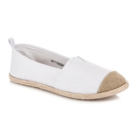 Mckeylor Espadrilles ballerines blanche brun 3