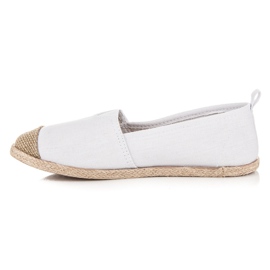Mckeylor Espadrilles ballerines blanche brun 4