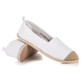 Mckeylor Espadrilles ballerines blanche brun 5