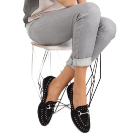 Noir Mocassins noirs pour femme G241 Noir 2