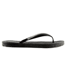 Noir CK40P Tongs en caoutchouc noir le noir 2