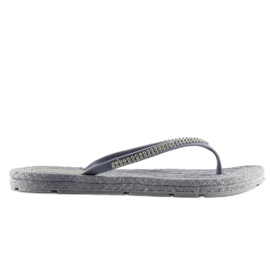 Gris CK40P Tongs en caoutchouc gris 2