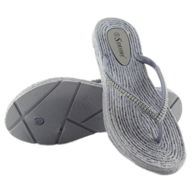 Gris CK40P Tongs en caoutchouc gris 6