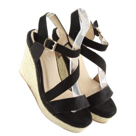 Noir Espadrilles à semelles compensées, noir 333-8 Noir le noir 2