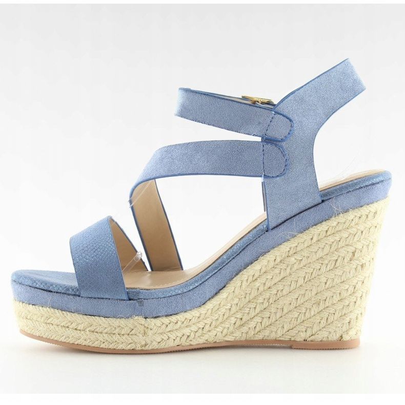 Bleu Espadrilles à semelles compensées, bleu 333-8 Bleu 1