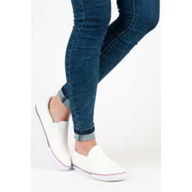 Hasby Slipons en tissu blanche 1 Hasby Slipons en tissu blanche 1