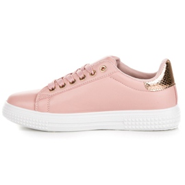 Baskets à la mode avec une fixation rose 3