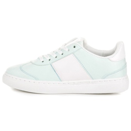 Sport Baskets en daim blanche vert 5